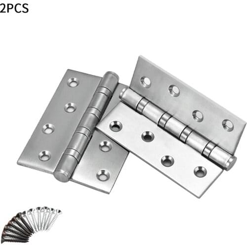 2pcs Accessories Stainless Steel Door Hinge With Screws Cabinet Silent Ball Bearing Connector Multipurpose Home Hardware Folding