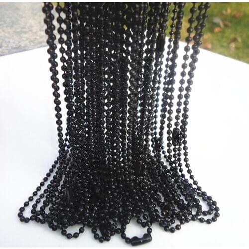 20pcs White K/Hematite plated spherical metal necklace Finding 19 "
