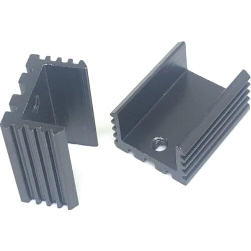 5pcs Aluminium TO-220 Heatsink TO 220 Heat Sink Transistor Radiator TO220 Cooler Cooling black 20*15*10MM