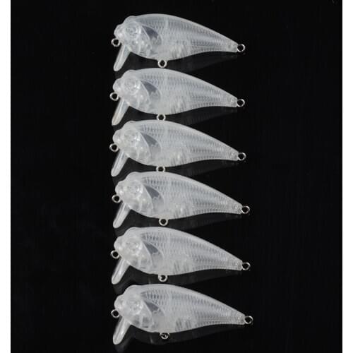 50pcs 5.5cm 7.2g Blank Nude Baits Crankbait Minnow Bait Unpainted Lure Bodies Fishing Bait