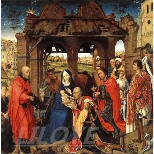 5D Diamond Painting Three Kings Worship Full Square Diamond Embroidery Religion Mosaic Art Pictures of Rhinestones Decor CV578