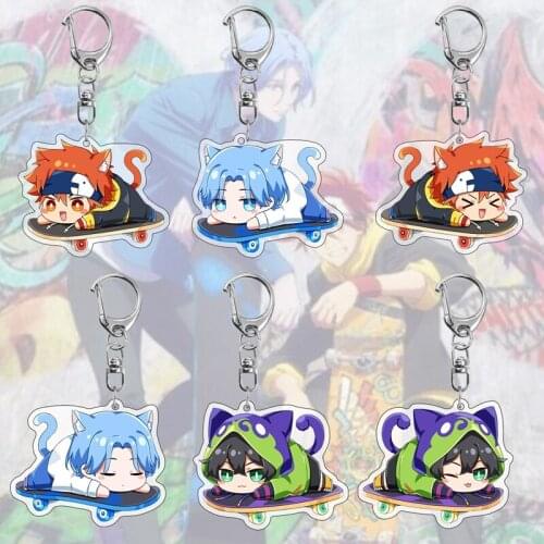 Anime SK EIGHT SK8 the Infinity Cherry Blossom Keychain Collection Cartoon Small Pendant School Bag Itabag Keyring Xmas Gifts