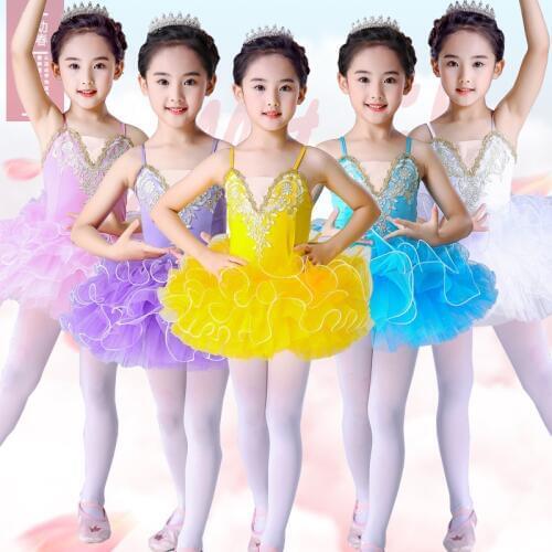 New Ballet Tutu For Girls Kids Child Professional Platter Tutu Princess Dress Stage Performance Dance Ballerina Party Costumes