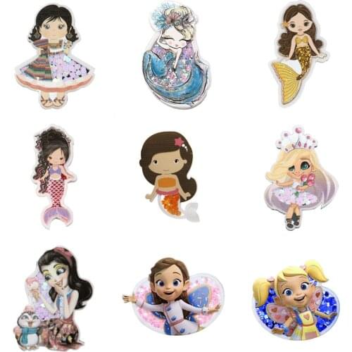 Mermaid Quicksand Sequins Flash Blinking Shakers Acrylic Planar Resin DIY Bow-knot Home Crafts Phone Case Decoration,1Yc17966