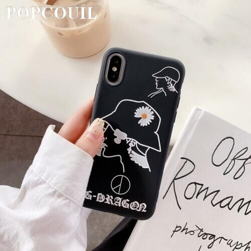 Frosted Relief Tpu Soft Shell Phone Case for IPhone 6 6SP 7 8 Plus X 11 Pro XS MAX XR CuteTide brand Daisy Pattern Case