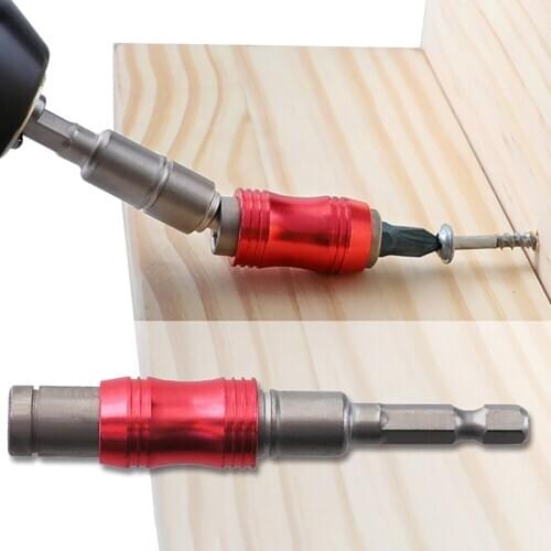 Screwdriver Bit Holder Adjustable Direction 20° Angle Magnetic Screwdriver Extension Rod for 1/4'' Hex Shank Screw Bit