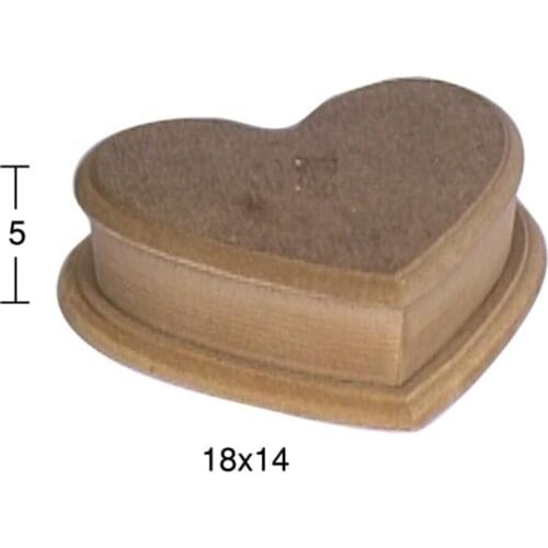 KU232 Junior Heart Box, Can Be Painted Wood Mdf Box