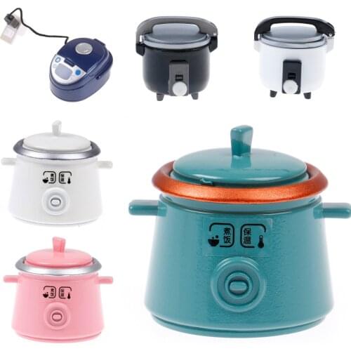 DIY Miniature Rice Cooker Kitchen Furniture Accessories Decoration Craft For 1:12 Dollhouse Accessory Kids Toys