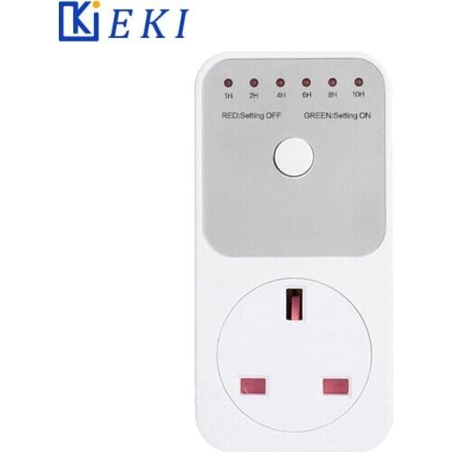 UK Electronic Timer Countdown Timing Socket 10Hour 6 Groups Timer Switch Countdown Switch Controller 230V 13A 50HZ
