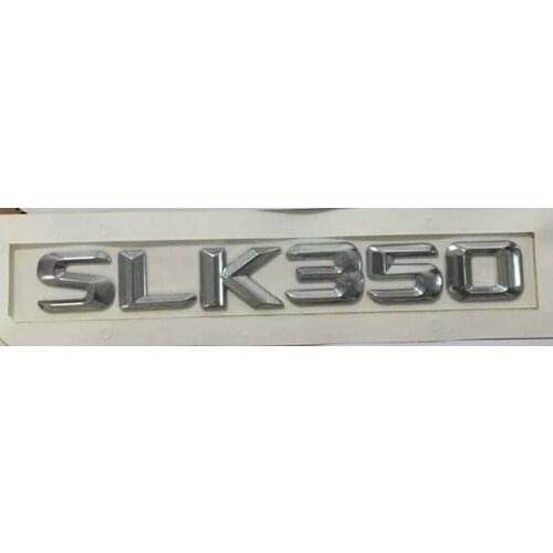 Chrome Shiny Silver " SLK 350 " Car Trunk Rear Letters Word Badge Emblem Letter Decal Sticker for Mercedes Benz SLK350