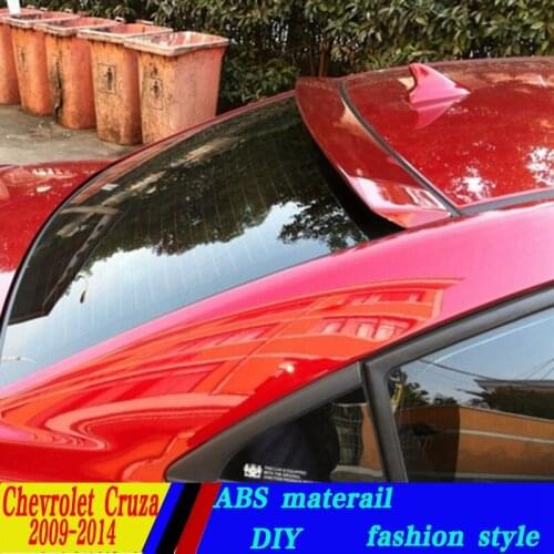Use for chevrolet cruze roof spoiler 2009-2014 cruz spoiler High Quality ABS Material Car Rear Wing Color Rear Spoiler