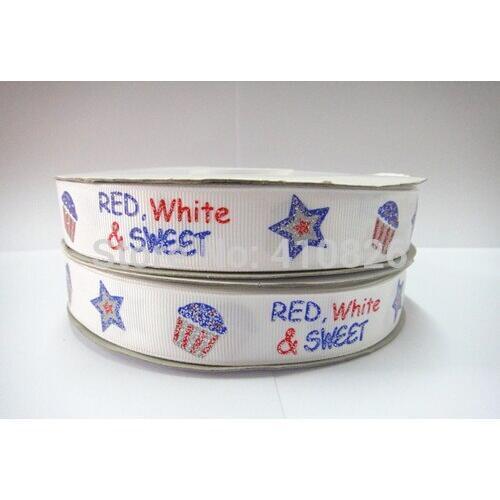 Q&N ribbon 7/8inch 22mm 14529002 printed grosgrain ribbon 50yds/roll free shipping