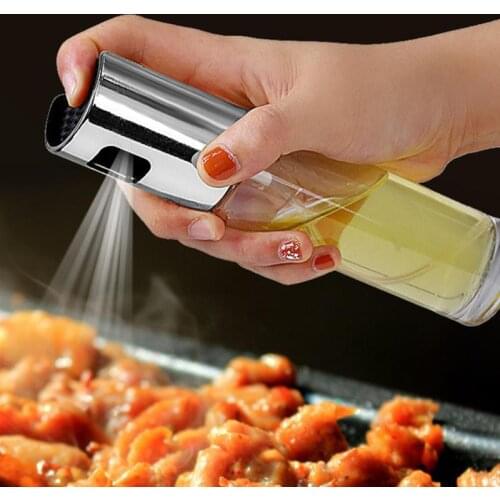 Kitchen Stainless Steel Olive Oil Sprayer Bottle Pump Oil Pot Leak-proof Grill BBQ Sprayer Oil Dispenser BBQ Cookware Tools