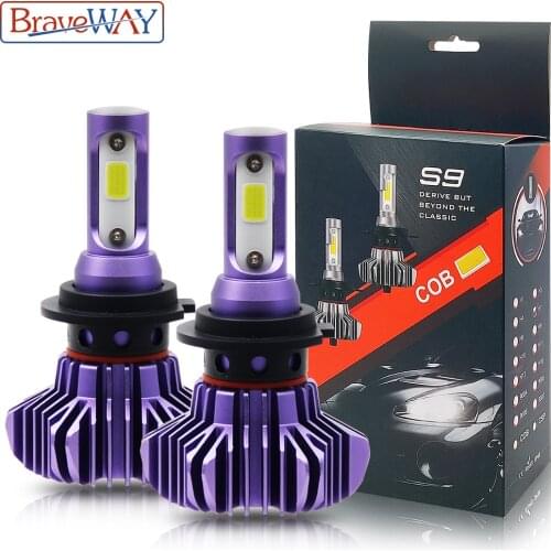 BraveWay LED Bulb for Motorcycles Led Ice Bulb H4 H7 H11 Led Headlight HB3 HB4 12000LM 6500K 80W 12V Car Light(LED) Diode Lamps