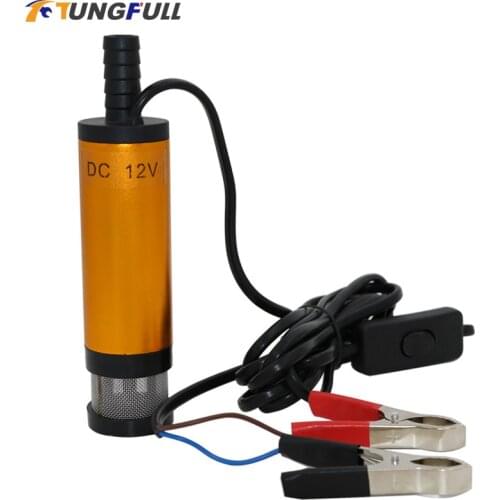 12V Oil Pump Aluminum Alloy 38mm Electric Straight 0 Flow Fuel Pump Diesel Pump Submersible Pump Oil Pump Small Oil Pump Pump