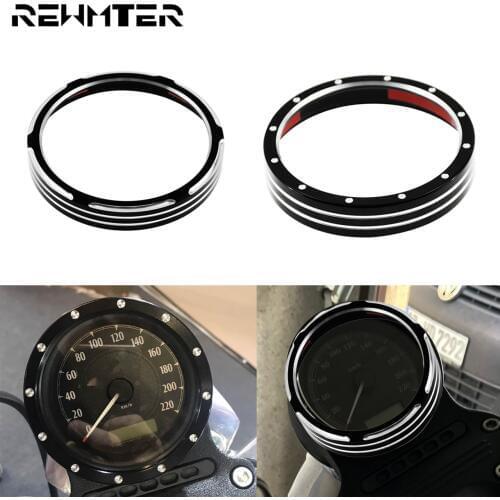 Motorcycle Billet Asterism Speedometer Trim Bezel Black For Harley Dyna Street Bob Low Rider Sportster XL 883 1200