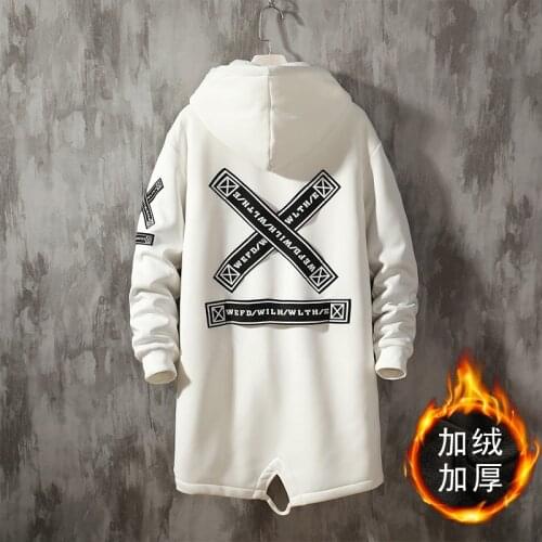 2021 Men Winter Thicken Fleece Jacket Streetwear Hip Hop Men Hooded Jackets Mens Windbreaker Coat Male Outwear Bomber Jackets