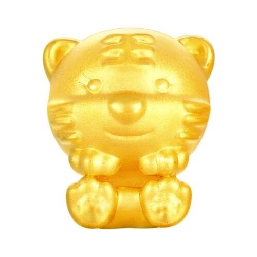 New Arrival 24K Yellow Gold Bracelet Women 999 Gold Tiger Bracelet