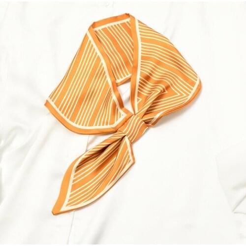 New Summer Womens Fashion Stripes Prints Neckerchief Long Scarf Women Handbag Scarfs 2020
