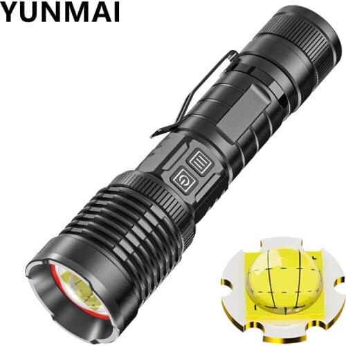 Original Led Flashlight 10W 8000Lumens Range 500M Waterproof Durable Telescopic Zoom USB Rechargeable For Night Camping