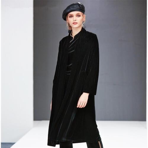 Autumn Winter Coat Women 2020 Casual Solid velour Jackets Winter Elegant Long velvet Coat Plus Size 5XL 6xl 7xl sweater coats