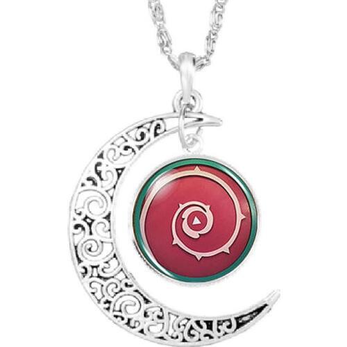 US Animax Steven Universe Shield Cabochon necklace Steampunk Pendant Moon Necklac 1pcs/lot mens vintage chain womens Necklace