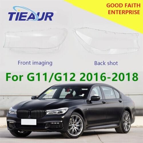 Pair 4Doors Headlight Transparent lens cover for BMW G11 G12 730Li 740Li 760Li Car Headlight headlamp clear shell replacement