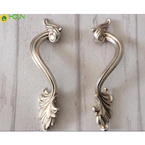Pair Dresser Pulls Drawer Knobs Handles Cottage Kitchen Cupboard Pulls Hardware / French Cabinet Handles Knob Ornate 78mm