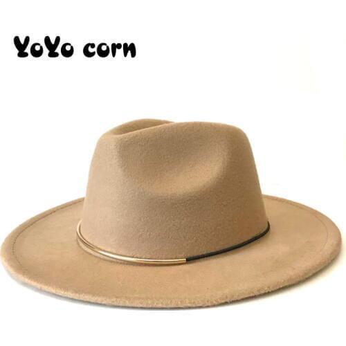 YOYOCORN European American Round Cap Bowler Hats Feminino Gorra Autumn Imitation Woolen Women Men Ladies Fedoras Top Jazz Hat