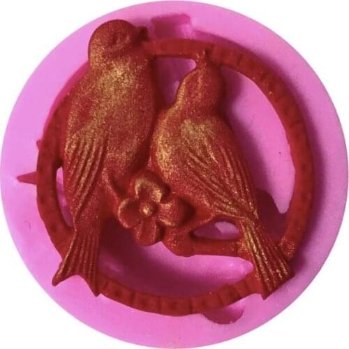 Silicone mold mini Magpie bird shape fondant cake mold DIY cake decoration tool clay resin craft mold X123 Free shipping
