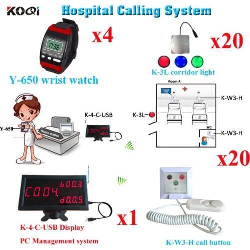 Alarm System Wireless Remote Control SOS Emergency Call And RF 433.92 Mhz For Hospital Display Watch Corridorr Light Equipment