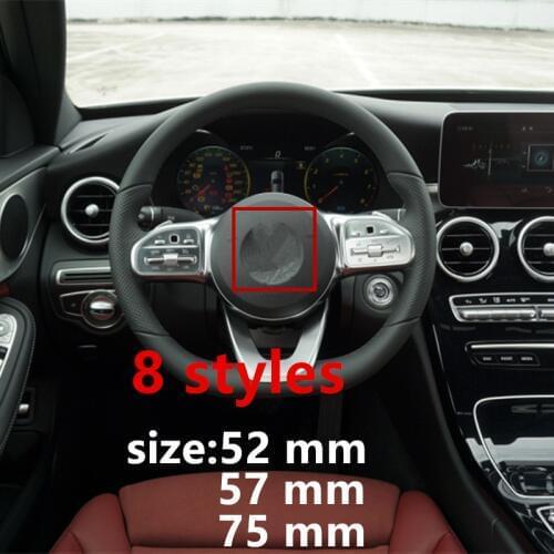 52mm 57mm 75mm wheel hub Engine Hood Trunk Steering Wheel Center Emblem Apple Tree Star Logo Badge Car sticker For w124 w140 GLC