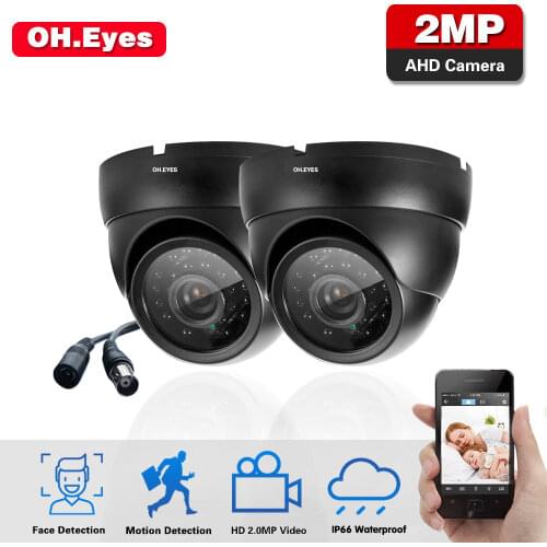 OH.EYES HD AHD Camera 1080P High Resolution 3.6MM Wide Angle Lens Night vision Waterproof Dome Outdoor Camera CCTV Camera