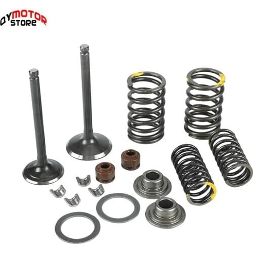 Motorcycle Intake Exhaust Valve comp Springs Cotter Seal Assy For Lifan 125 140 150cc Horizontal Engines Dirt Pit Bike ATV Quad