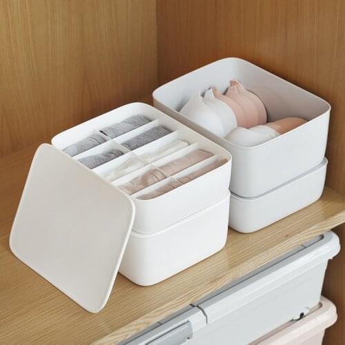 1Grid/ 10Grid/15Grid Underwear Storage Box Household Dormitory Bedroom Plastic Closet Drawer Organizer for Bra Socks Makeup