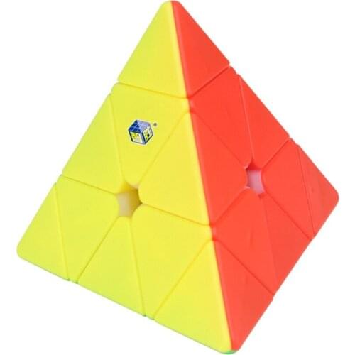 YuXin ZhiSheng Black Unicorn 3x3 Pyraminx Magic Cube Solid Color Third-order Four-sided Competitive Puzzle 3x3 Cubo Magico Toy