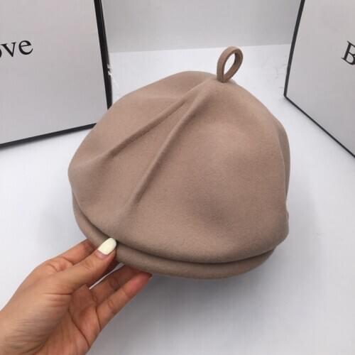 South Korea about the new wool beret for women pumpkin female fashion Japanese leisure