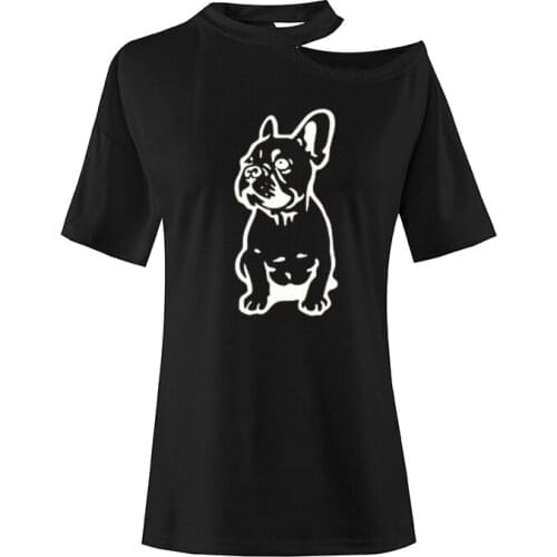New Summer French Bulldog T Shirt Women Cotton Short Sleeve Girls TShirt Lovely Dog T-Shirt 2021 Summer Fashion Casual Camisetas