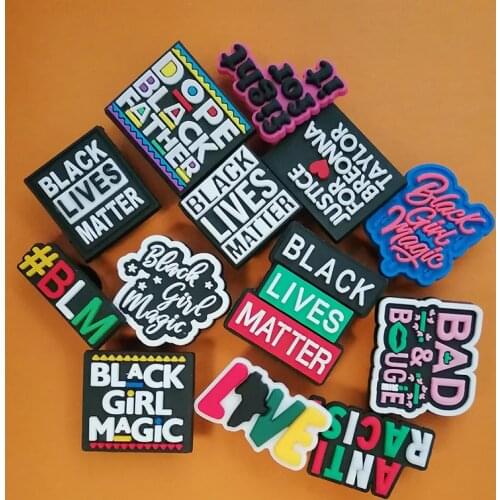 1 Piece Of Black Crocodile Shoes Jewelry Accessories Decoration Wood Log Sandals PVC Black Life Material Charm Button Gift