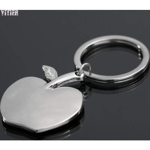 10 pcs/lot new Creative Apple model Keychain Pendant shiny polish women men fashion Activities key ring accessories Gifts A001