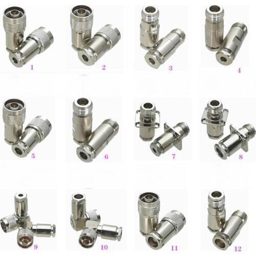 10Pcs Connector N Type Clamp For RG58 RG142 / RG8X LMR240 / RG5 RG6 / RG8 LMR400 RF Coaxial Male plug & Female jack