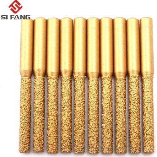 2pcs Dia Brazed Straight Diamond Profile Wheel Router Bit For Marble Granite Edge Profiling/Cutting Electric Router Granite 1/4"