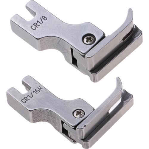 2 Pieces 1/8 1/16 Steel Compensating Presser Foot With Right Edge Guide Industrial Sewing Machine Part
