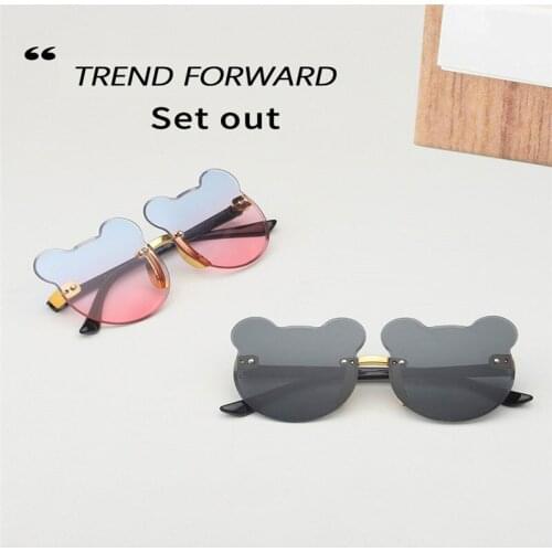 2021 Cute Childrens Sunglasses Cycling Anti-glare Anti-radiation Cartoon Bear Sunglasses Baby Sunglasses Glasses Trendy
