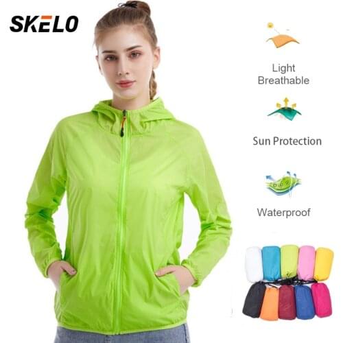 2021 Outdoor Womens Fast Drying Anti-UV Waterproof Wind Protector Rain Ultralight Ultra-Thin Nylon Skin Jacket Cycling Shirt