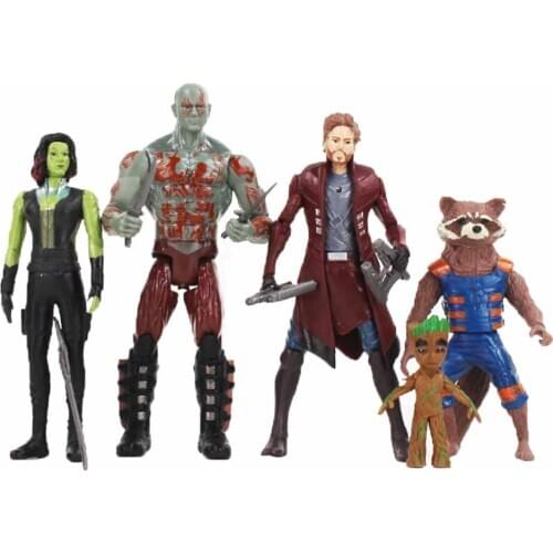 6-14cm 5Pcs/Lot Marvel Guardians of the Galaxy PVC Action Figure Collectible Model Toy