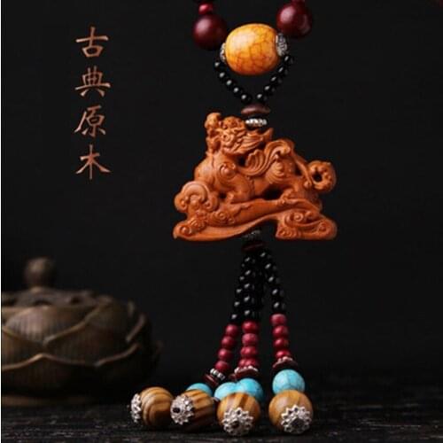 Car pendant brave troops High-grade mahogany car interior supplies Fashion pendant