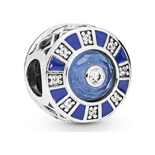Genuine 925 Sterling Silver Mosaic Charm Crystal Metal Beads Fits Pandora Bracelet Women DIY Jewelry Making Gift