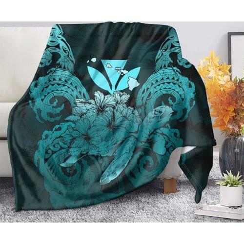 DARMIAN Hawaii Swim Turtle Pattern Bedroom Sleeping Cover Bedding Warm Throw Home Sofa Nap Knee Quilts Travel Picnic Blankets