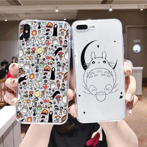 TOTORO Miyazaki Hayao Phone Case For Xiaomi Mi Max Note 3 A2 A3 8 9 9T 10 Lite Pro Ultra transparent painting back art prime